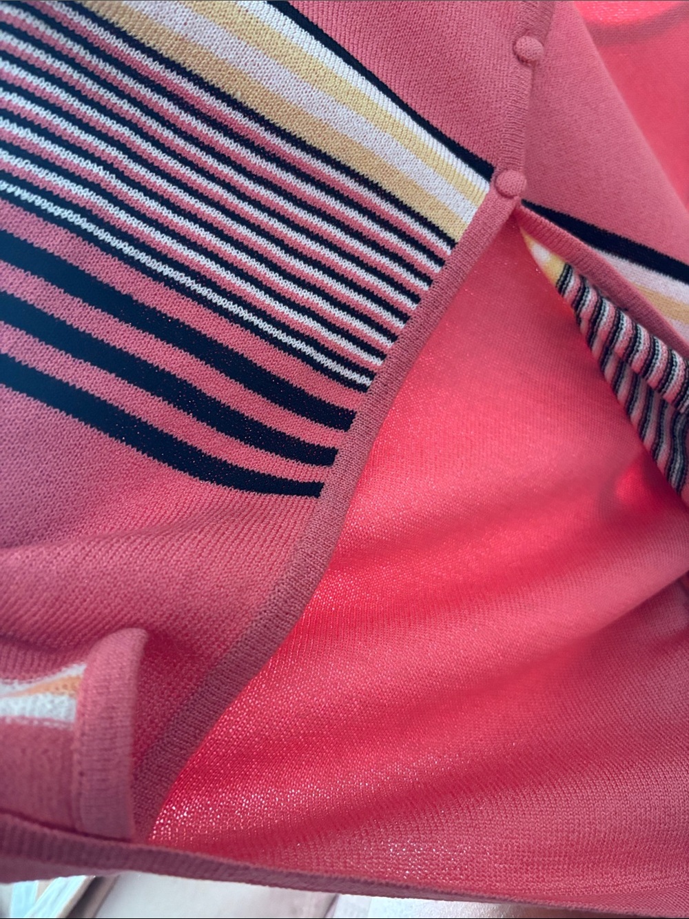 Pink Striped Open Cardigan - Picture 3 of 4